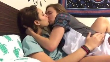 Amateur Lesbian Kiss
